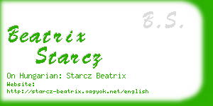 beatrix starcz business card